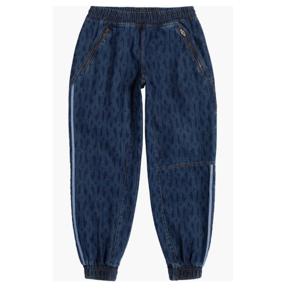 Adidas x IVY PARK Women's Denim Joggers Jeans XS Monogram Blue - Picture 3 of 14